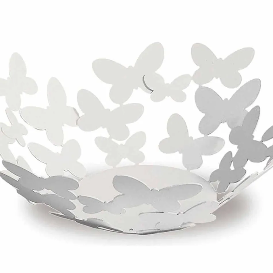 Pieza central de diseño en hierro blanco, beige o marfil Made in Italy - Leiden Viadurini