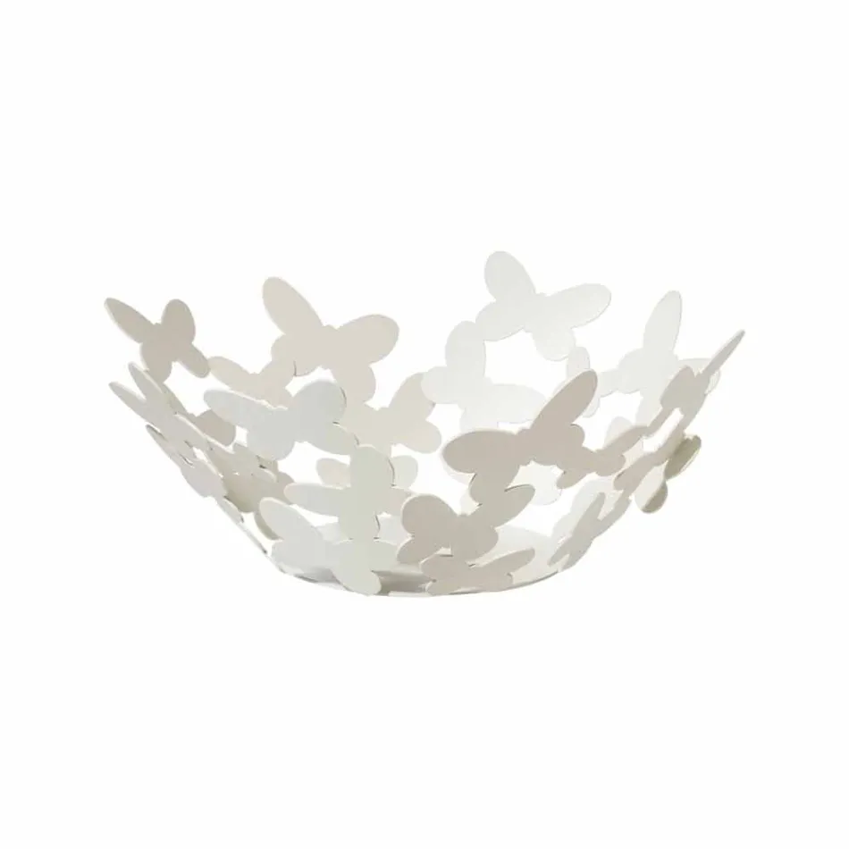 Pieza central de diseño en hierro blanco, beige o marfil Made in Italy - Leiden Viadurini