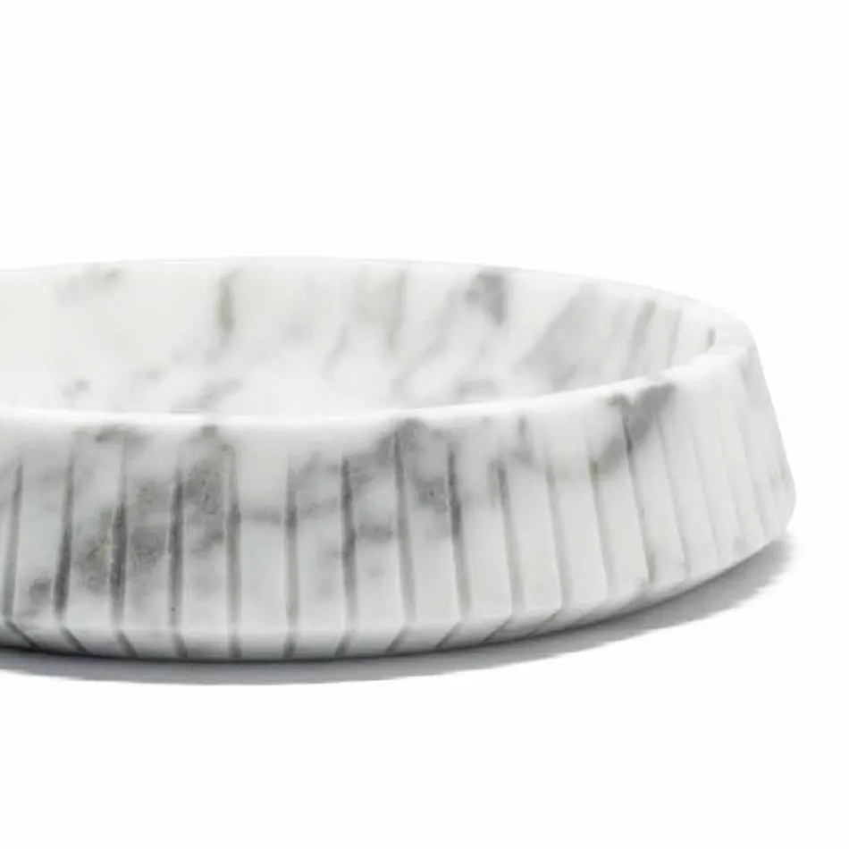 Centro de mesa de mármol blanco de Carrara Made in Italy - Bryan Viadurini