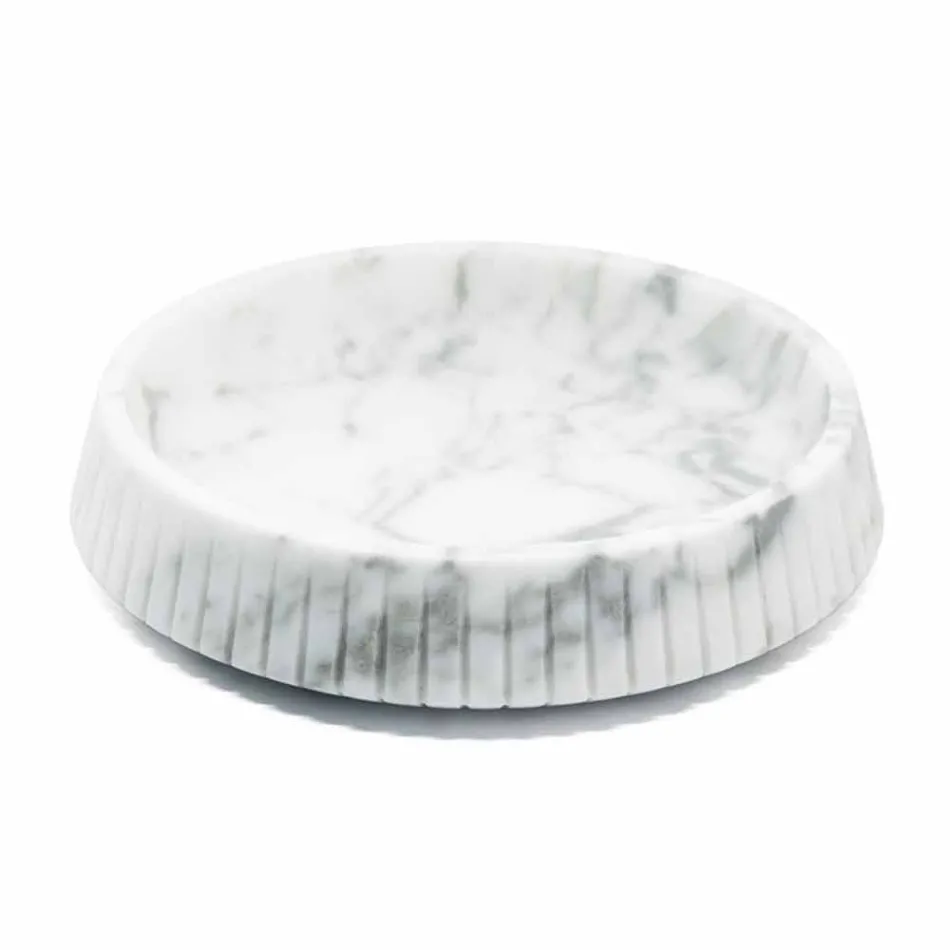 Centro de mesa de mármol blanco de Carrara Made in Italy - Bryan Viadurini
