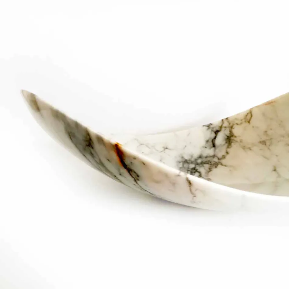Centro de mesa en mármol Paonazzo de diseño Made in Italy - Libeccio Viadurini