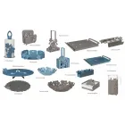 Centro de mesa moderno con flores en hierro fino hecho en Italia - Marken Viadurini