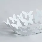 Centro de mesa ovalado moderno en hierro blanco o beige hecho en Italia - Leiden Viadurini