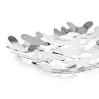 Centro de Mesa Cuadrado Diseño Contemporáneo Decorado Metal Plateado - Cordoba Viadurini