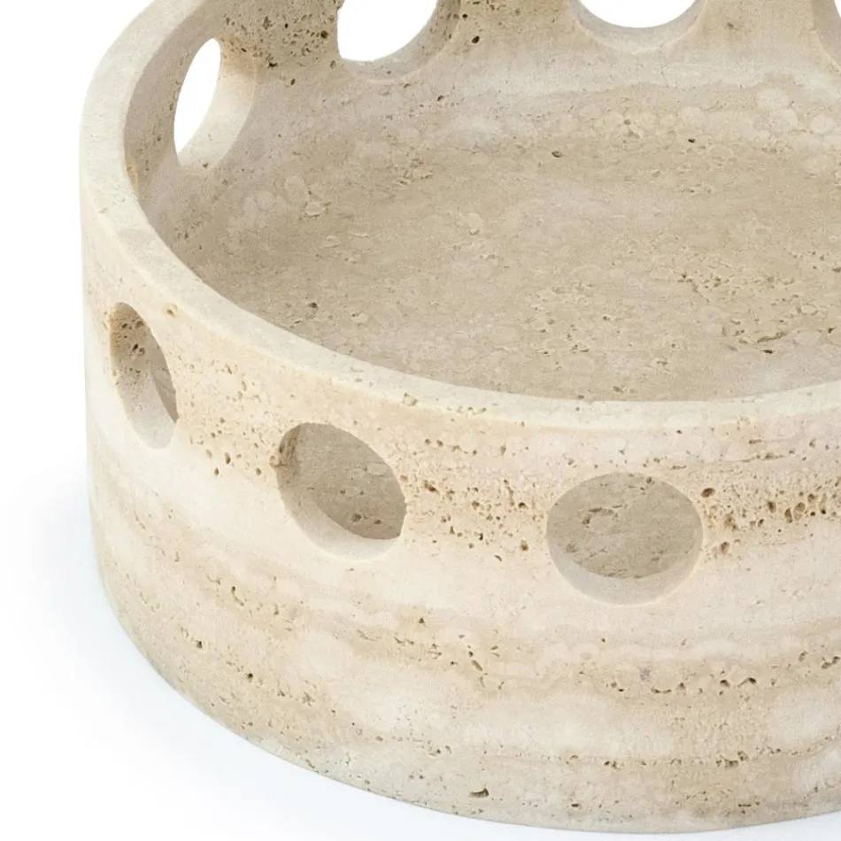 Centro de mesa/bandeja de bolsillo de mármol satinado Made in Italy - Hinata Viadurini