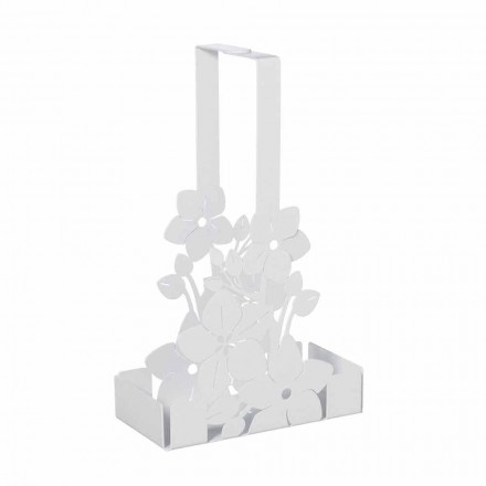 Cesta de hierro con diseño moderno y portavasos hecha en Italia - Marken Viadurini