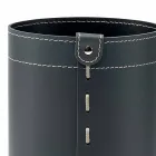 Cesto de papel de desecho en cuero regenerado artesanal Battista. Viadurini