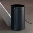 Cesto de papel de desecho en cuero regenerado artesanal Battista. Viadurini