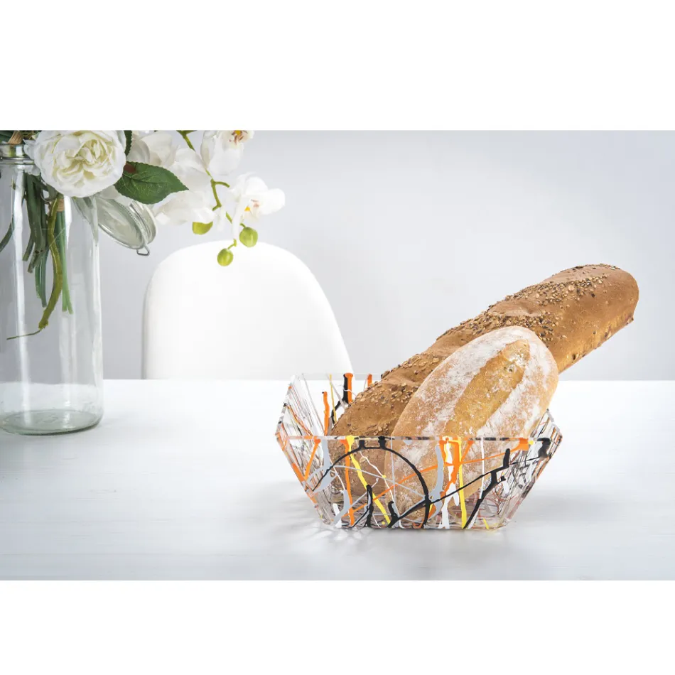 Cesta Plexiglás Multicolor Diseño Made in Italy - Multipan Viadurini