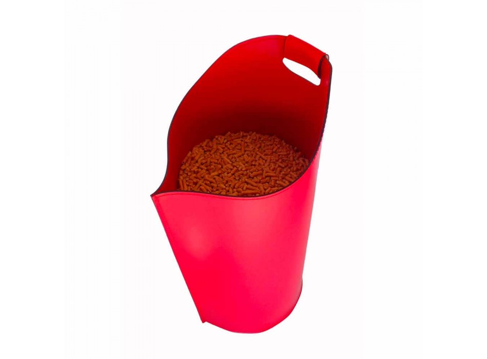 soporte de la pastilla cubierta cesta de cuero de diseño 15 Kg Sapel Viadurini
