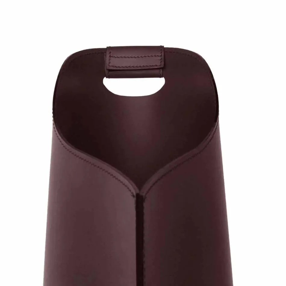 soporte de la pastilla cubierta cesta de cuero de diseño 15 Kg Sapel Viadurini