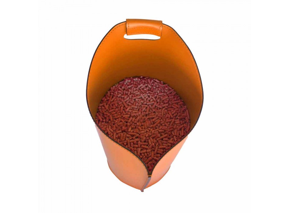 soporte de la pastilla cubierta cesta de cuero de diseño 15 Kg Sapel Viadurini