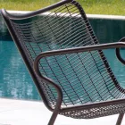 Chaise longue mecedora para exteriores en metal galvanizado Made in Italy - Vikas Viadurini