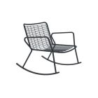 Chaise longue mecedora para exteriores en metal galvanizado Made in Italy - Vikas Viadurini