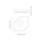 Tumbona de jardín de esquina en tela Made in Italy - Rubik Viadurini