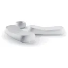 Chaise Longue de exterior de diseño en polietileno blanco Made in Italy - Ervin Viadurini