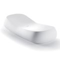 Chaise Longue de exterior de diseño en polietileno blanco Made in Italy - Ervin