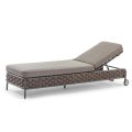 Chaise Longue de exterior en cuerda y cojines con fundas de tela extraíbles - Jamaica
