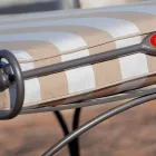 Chaise Longue para exterior en hierro y tela hecha a mano Made in Italy - Relax Viadurini