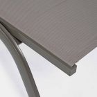 Chaise Longue para exterior en Textilene y Aluminio con Ruedas, 4 Piezas - Babilonia Viadurini