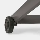 Chaise Longue para exterior en Textilene y Aluminio con Ruedas, 4 Piezas - Babilonia Viadurini