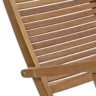 Chaise Longue de exterior reclinable de diseño en madera natural - Roxen Viadurini