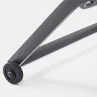 Chaise Longue de jardín con ruedas y respaldo reclinable, 4 piezas - Babilonia Viadurini