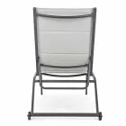 Chaise Longue de jardín con ruedas y respaldo reclinable, 4 piezas - Babilonia Viadurini