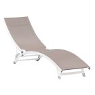 Chaise longue de jardín con estructura de aluminio blanco - Berranger Viadurini