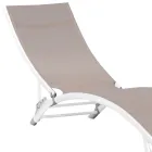 Chaise longue de jardín con estructura de aluminio blanco - Berranger Viadurini