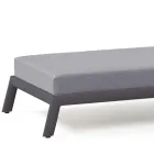 Chaise longue de jardín de aluminio con revestimiento de tela - Eufemia Viadurini