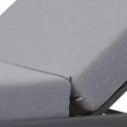 Chaise longue de jardín de aluminio con revestimiento de tela - Eufemia Viadurini