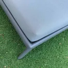 Chaise longue de jardín de aluminio con revestimiento de tela - Eufemia Viadurini