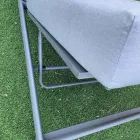 Chaise longue de jardín de aluminio con revestimiento de tela - Eufemia Viadurini