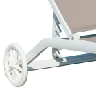 Chaise longue de jardín de aluminio con asiento de textileno - Zohra Viadurini