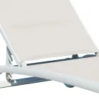 Chaise longue de jardín de aluminio con asiento de textileno - Zohra Viadurini