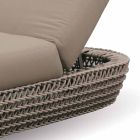 Chaise longue de caucho para jardín con estructura de cuerda tejida - Shuffle Viadurini