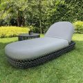Chaise longue de caucho para jardín con estructura de cuerda tejida - Shuffle