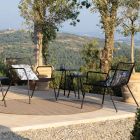 Chaise Longue de jardín en metal coloreado Made in Italy - Vikas Viadurini