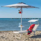 Chaise Longue de jardín moderno con sombrilla y respaldo reclinable - Arnold Viadurini