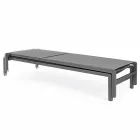 Homemotion Tumbona de jardín reclinable de aluminio, 4 piezas - Lester Viadurini