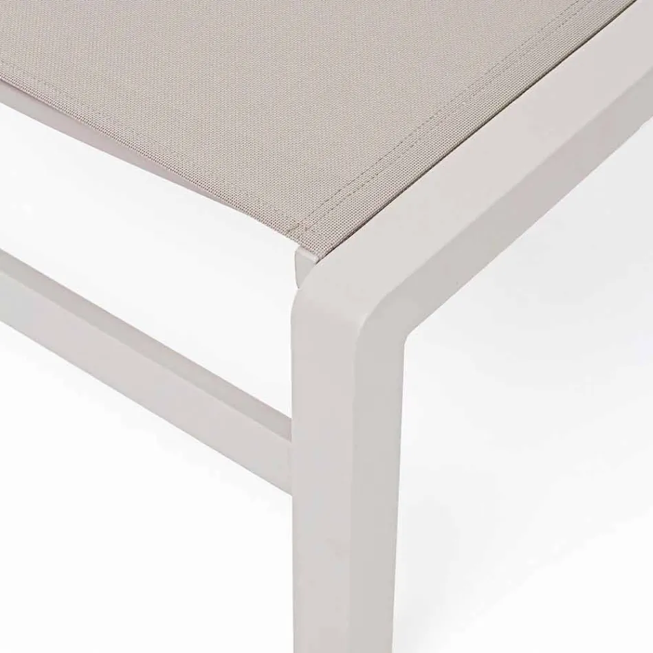 Homemotion Tumbona de jardín reclinable de aluminio, 4 piezas - Lester Viadurini