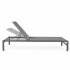 Homemotion Tumbona de jardín reclinable de aluminio, 4 piezas - Lester Viadurini