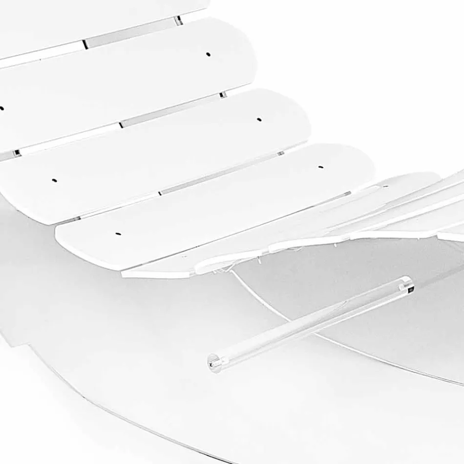 Chaise longue de diseño en plexiglás Josue transparente hecho en Italia Viadurini