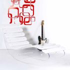 Chaise longue de diseño en plexiglás Josue transparente hecho en Italia Viadurini