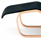 Chaise Longue de madera de abedul con asiento de algodón Made in Italy - Fortaleza Viadurini