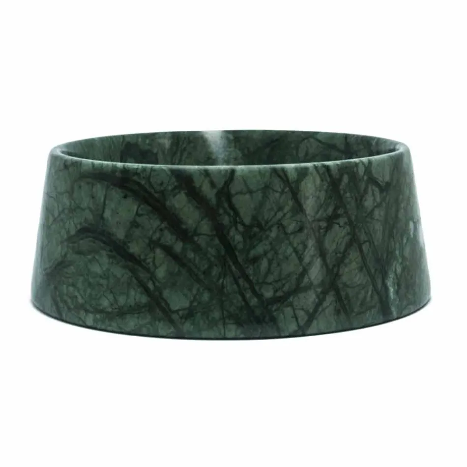 Cuenco moderno para perros y gatos en mármol rosa Portugal o verde Guatemala - Catt Viadurini