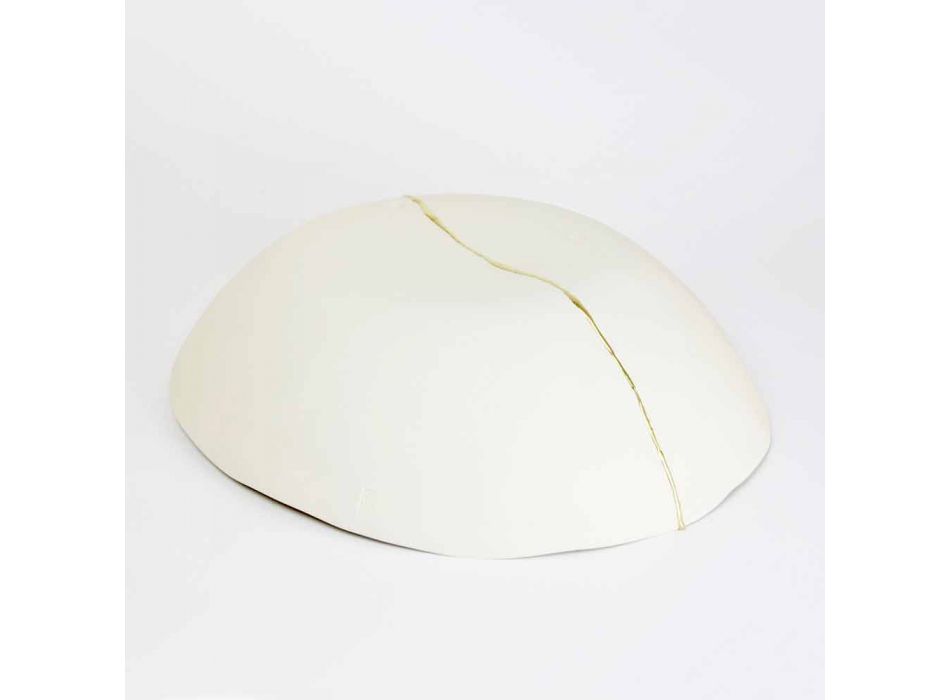 Cuencos en Porcelana Blanca y Pan de Oro Diseño de Lujo Italiano - Cicatroro Viadurini
