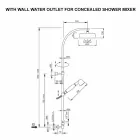 Columna de ducha clásica de latón con cabezal de ducha redondo Made in Italy - Yari Viadurini
