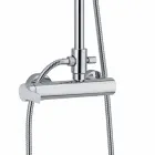 Columna de ducha con mezclador monomando de latón Made in Italy - Padula Viadurini